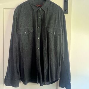 7 For All Mankind Gray Long Sleeve Button Up Shirt XL